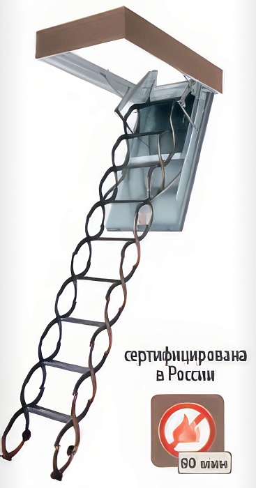 Металлические лестницы с "ножничной" системой складывания