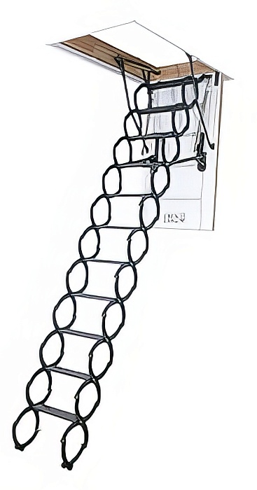 Металлические лестницы с "ножничной" системой складывания
